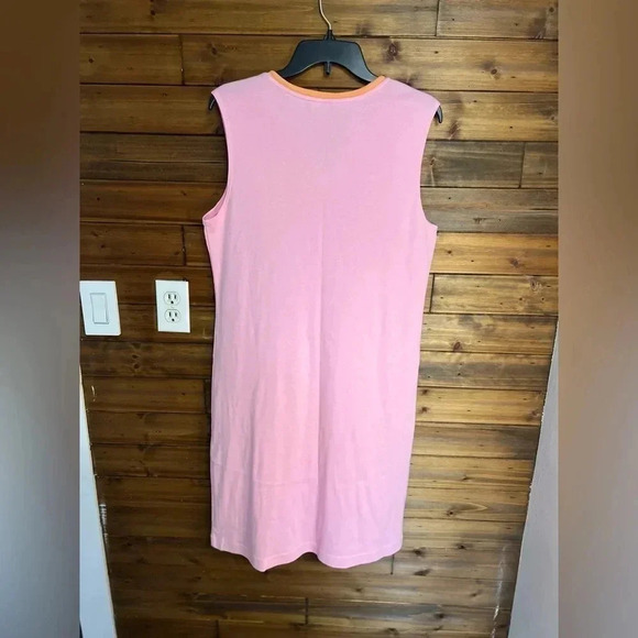 Ralph Lauren Women Tank Dress Size Large Pink Tunic pullover 100 cotton - Picture 10 of 12